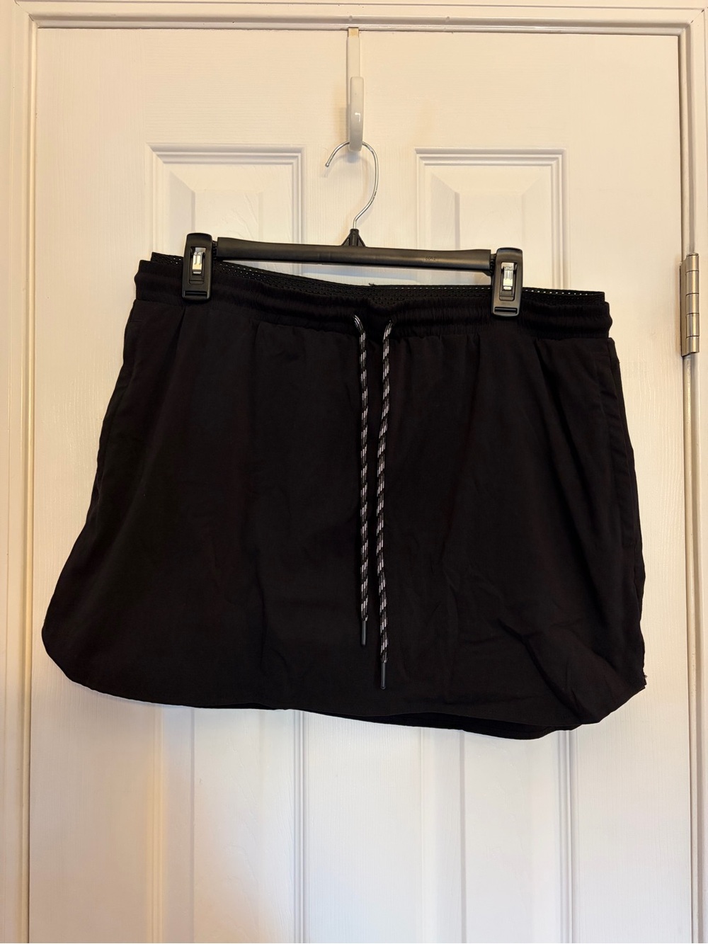 Women’s Black Athletic Skort with Drawstring Waist